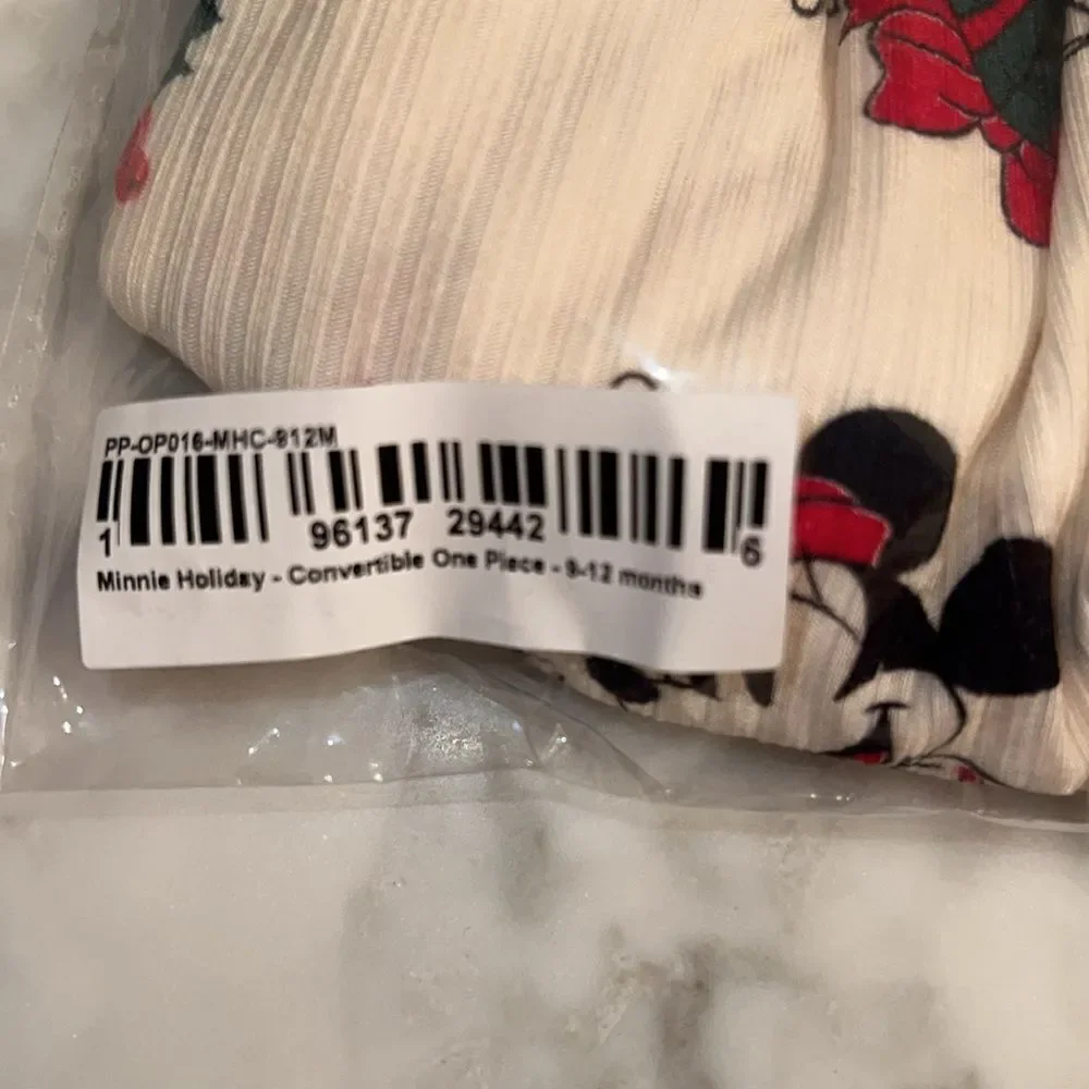 NWT POSH PEANUT DISNEY MINNIE MOUSE HOLIDAY CONVERTIBLE ONE PIECE 9/12M